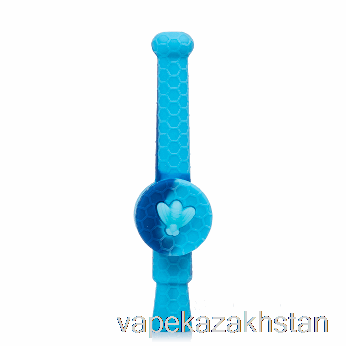 Vape Disposable Stratus Reclaimer Honey Dipper Silicone Dab Straw Marble Blue (Baby Blue / Blue)